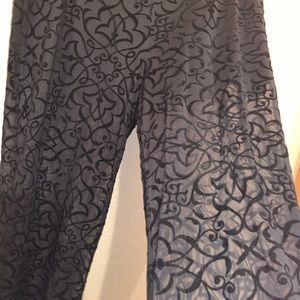 Charlotte Russe 1x Velvet Design Wide Leg Pants